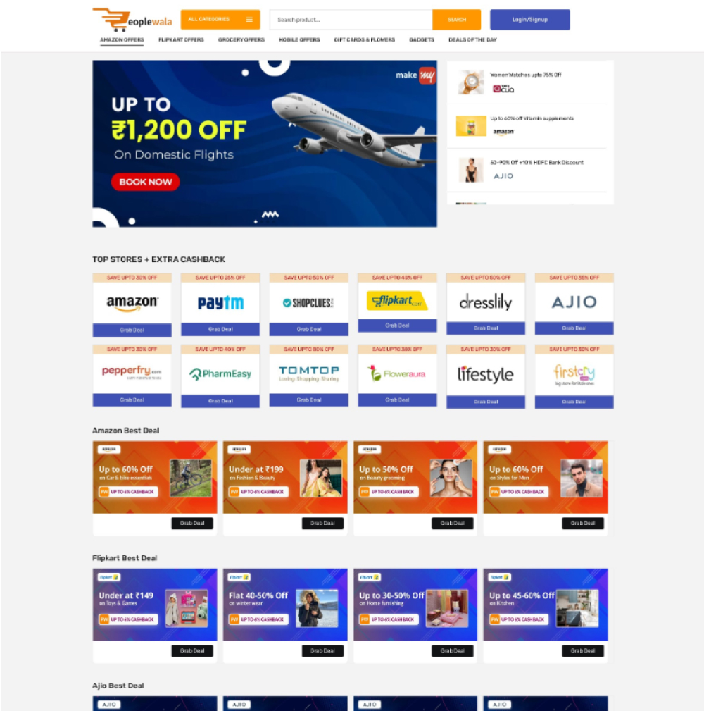 Ecommerce Website Design — Horizontal Solution