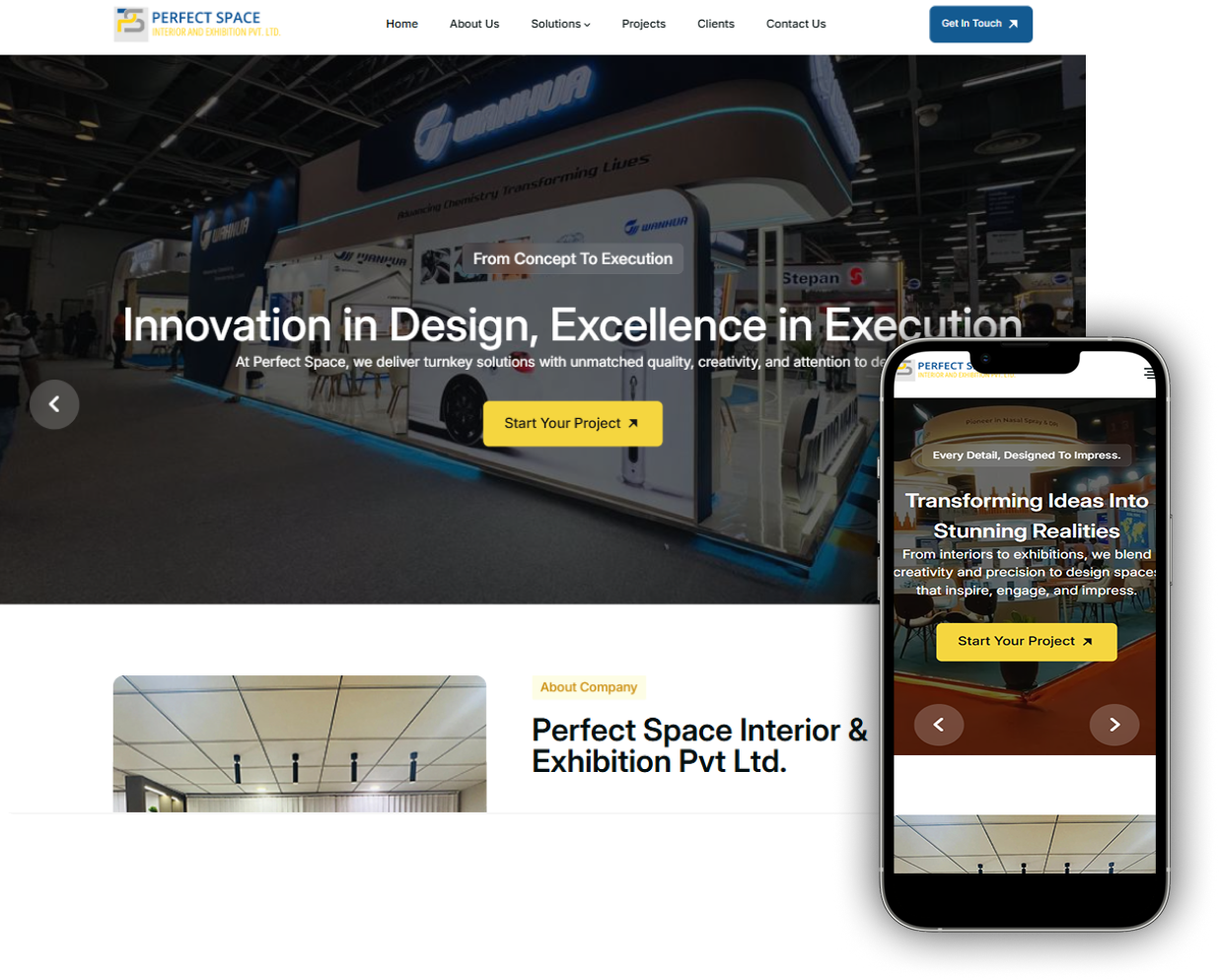 Perfect space interior and exhibition